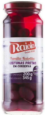 Azeitona Preta Em Conserva Raiola Família Raiolita Vidro 200g
