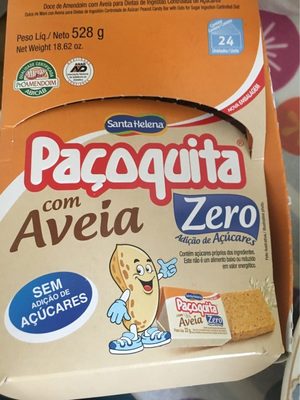 Paçoquita com aveia front packaging