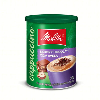 Cappuccino Solúvel Chocolate Com Avelã Melitta Lata 200g
