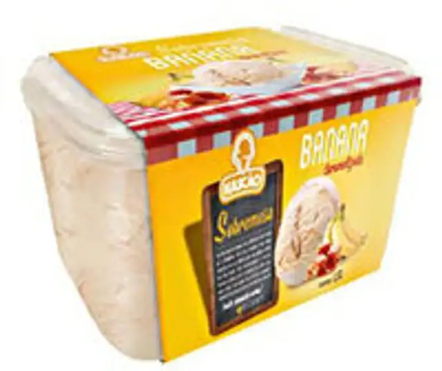 Sorvete Banana Caramelizada Kascão Sobremesa Pote 1,5l