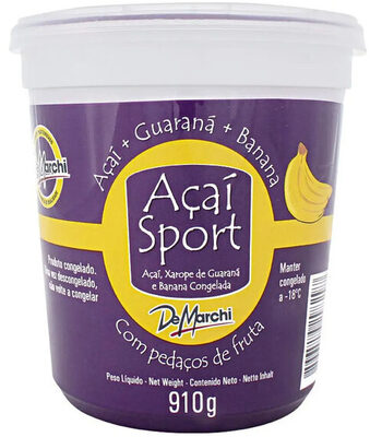 Açaí Com Guaraná E Banana De Marchi Sport Pote 910g