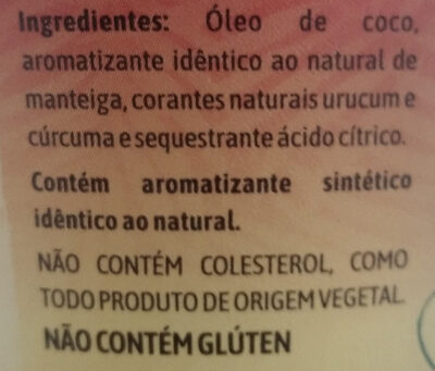 Manteiga de coco sabor manteiga sem sal 200g ingredients label