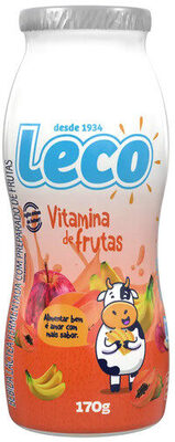 Bebida Láctea Fermentada Vitamina De Frutas Leco Frasco 170g