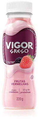 Iogurte Grego Frutas Vermelhas Vigor Frasco 220g front packaging