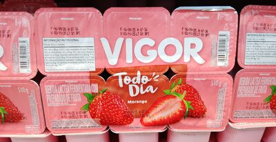 Bebida Láctea Fermentada Morango Vigor Todo Dia Bandeja 510g 6 Unidades