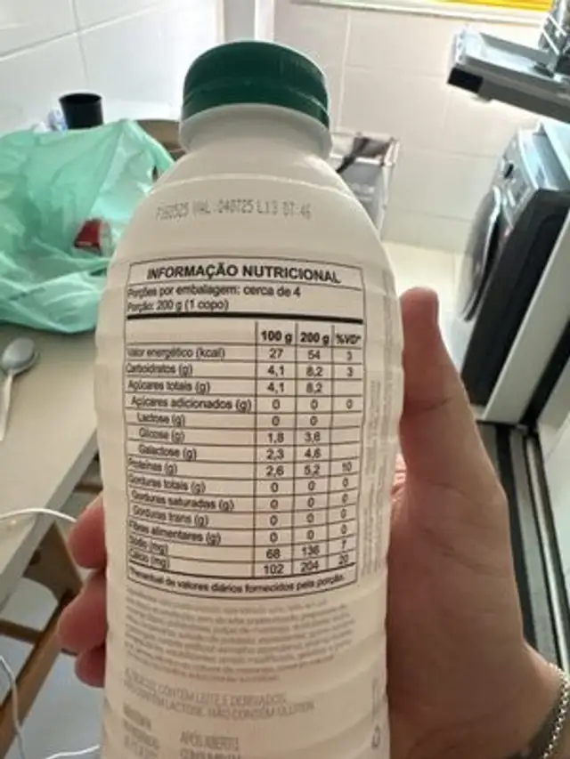 Iogurte Triplo zero nutrition facts table