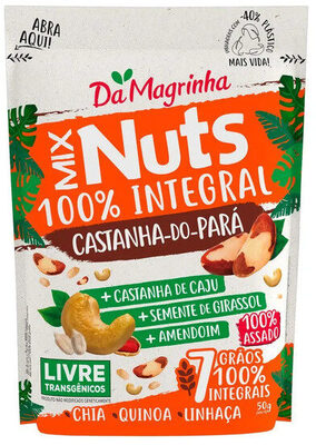 Mix De Nuts Integral Castanha Do Pará Da Magrinha 7 Grãos Sachê 50g