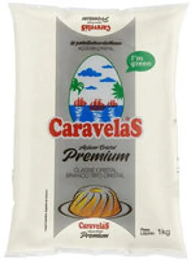 Açúcar Cristal Premium Caravelas Pacote 1kg