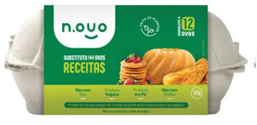 Substituto Pó Para Ovos Em Receitas Vegano N.ovo Bandeja 132g front packaging