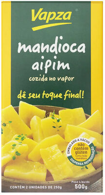 Mandioca Cozida No Vapor Vapza Caixa 500g 2 Unidades