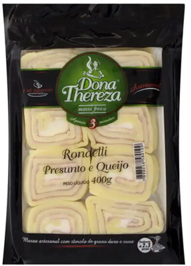 Rondelli Presunto E Queijo Dona Thereza Pacote 400g front packaging