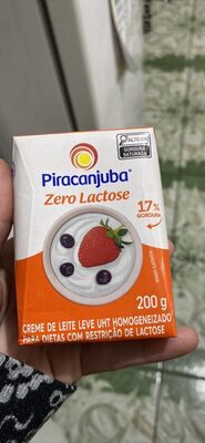CREME DE LEITE LEVE UHT HOMOGENEIZADO PARA DIETAS COM RESTRIÇÃO DE LACTOSE