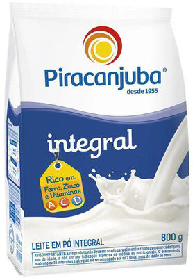 Leite Pó Integral Piracanjuba Pacote 800g front packaging