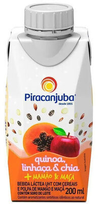 Bebida Láctea Uht Mamão Maçã Com Quinoa, Linhaça E Chia Piracanjuba Caixa 200ml