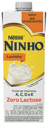 Leite Uht Semidesnatado Zero Lactose Ninho Levinho Caixa Com Tampa 1l
