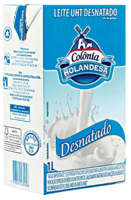 Leite Uht Desnatado Colônia Holandesa Caixa 1l