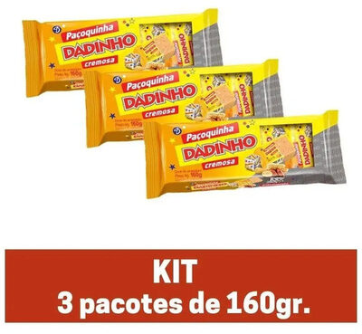 Pack Paçoquinha Cremosa Dadinho Pacote 160g 8 Unidades