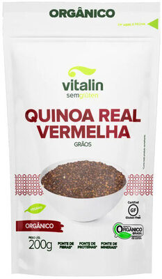 Quinoa Real Vermelha Em Grãos Orgânica Vitalin Pouch 200g