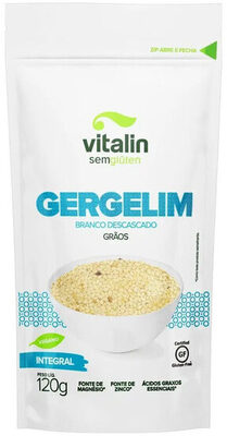 Gergelim Branco Em Grãos Sem Casca Integral Vitalin Pouch 120g