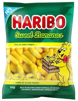 Bala De Gelatina Sweet Bananas Haribo Pacote 90g