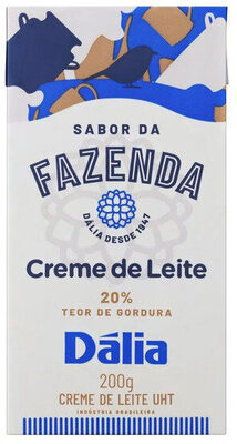 Creme De Leite Uht Dália Sabor Da Fazenda Caixa 200g