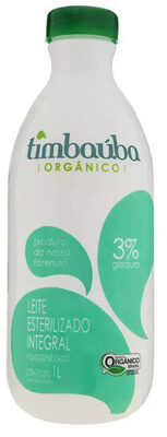 Leite Esterilizado Integral Orgânico Timbaúba Garrafa 1l