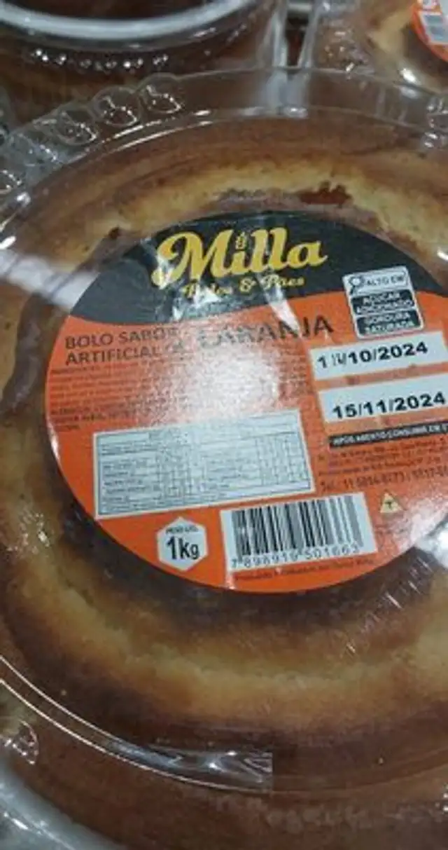 BOLO Milla SABOR ARTIFICIAL  LARANJA front packaging