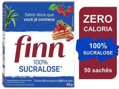 Adoçante Em Pó Sucralose Finn Caixa 40g 50 Unidades