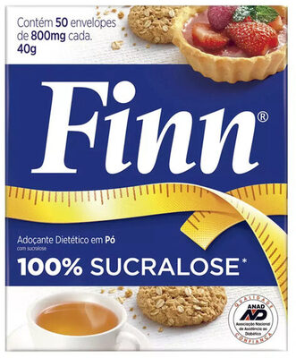 Adoçante Em Pó Sucralose Finn Caixa 30g 50 Unidades