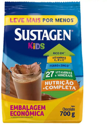 Pó Para Preparo De Bebida Chocolate Sustagen Kids Pacote 700g Embalagem Econômica Leve Mais Pague Menos