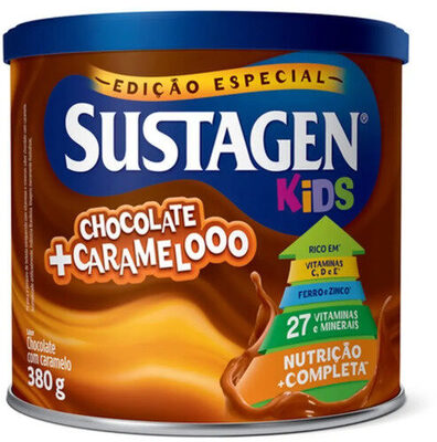 Pó Para Preparo De Bebida Chocolate Com Caramelo Sustagen Kids Lata 380g
