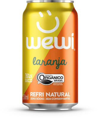 Refrigerante Orgânico Laranja Zero Sódio Wewi Lata 350ml