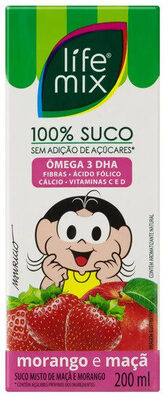 Suco Morango E Maçã Turma Da Mônica Life Mix Caixa 200ml