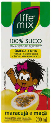Suco Maracujá E Maçã Turma Da Mônica Life Mix Caixa 200ml
