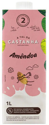 Bebida à Base De Amêndoa A Tal Da Castanha Caixa 1l front packaging