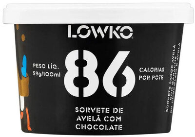 Sorvete Avelã Com Chocolate Lowko Pote 100ml