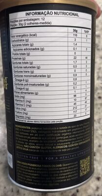 AçaíWhey nutrition facts table