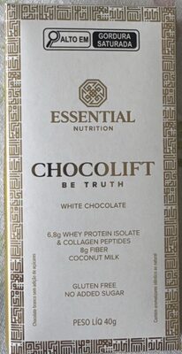 Chocolift White Chocolate front packaging