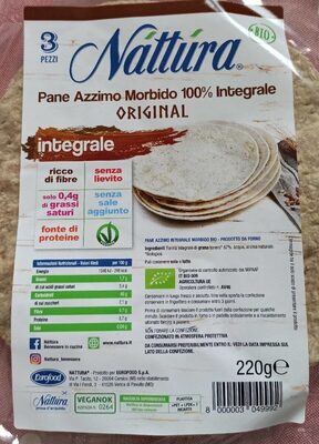 Pane azzimo morbido integrale