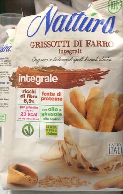 Grissotti di farro integrali front packaging