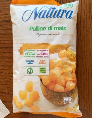 Palline di mais front packaging