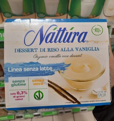 Dessert di riso alla vaniglia front packaging