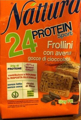 Frollini con avena e gocce di cioccolato front packaging