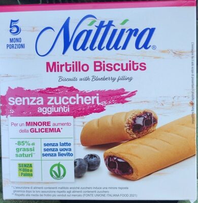 Mirtillo Biscuits front packaging