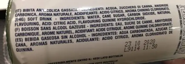 Abbondio nutrition facts table