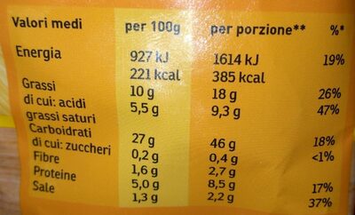 saikebon nutrition facts table