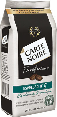 Café en grains 100% arabica front packaging