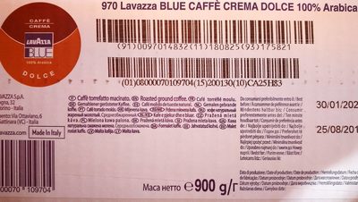 Capsule Lavazza Blue 970 Créma Gusto Dolce