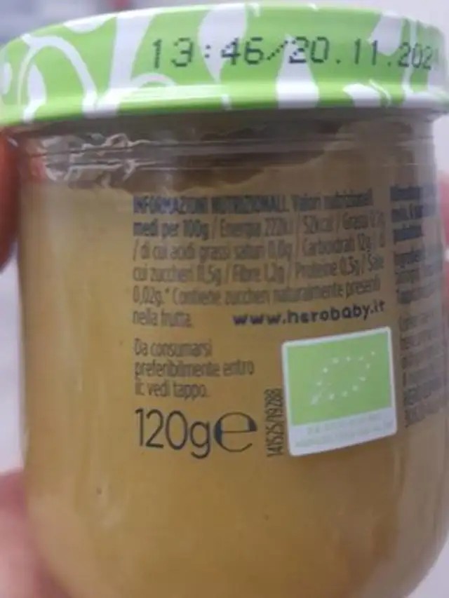 Solo biologico mela nutrition facts table
