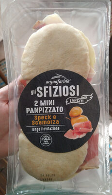 gli sfiziosi - 2 mini panpizzato speck e scamorza